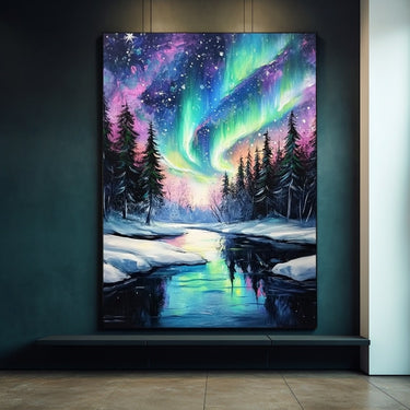Aurora Night Sky Painting